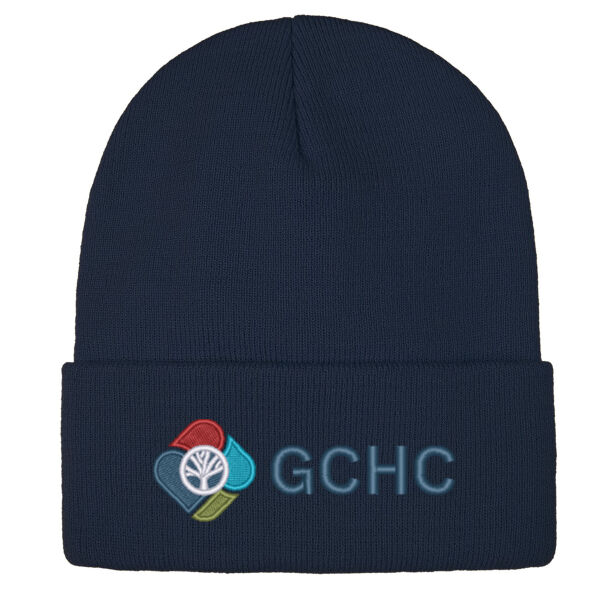 Embroidered Acrylic Knit Cuff Toque Thumbnail