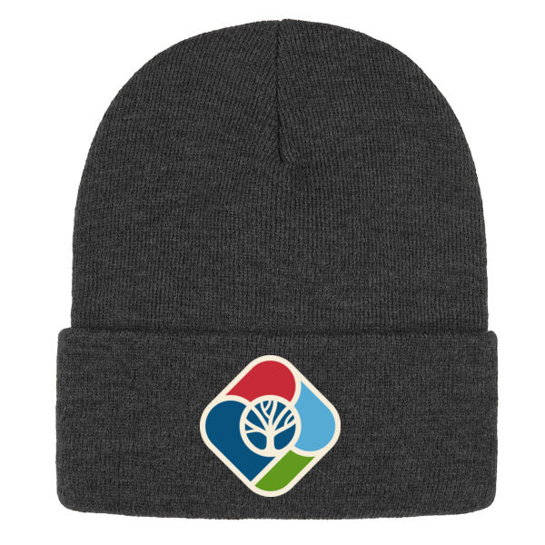 Embroidered Acrylic Knit Cuff Toque Thumbnail